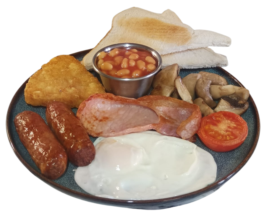 Full English breakfast at Baan Thai Café Bridgwater