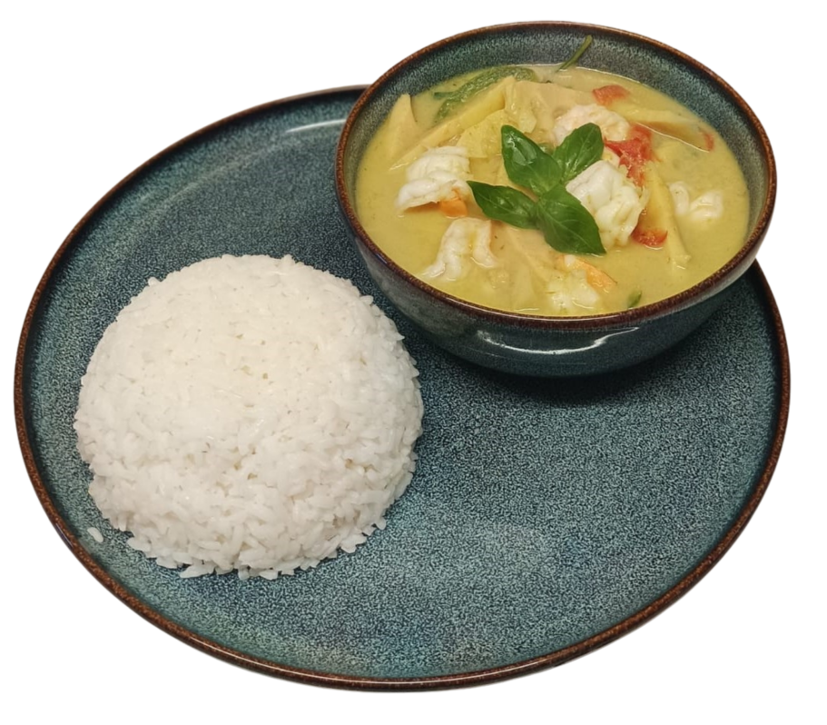 Thai green curry at Baan Thai Café Bridgwater